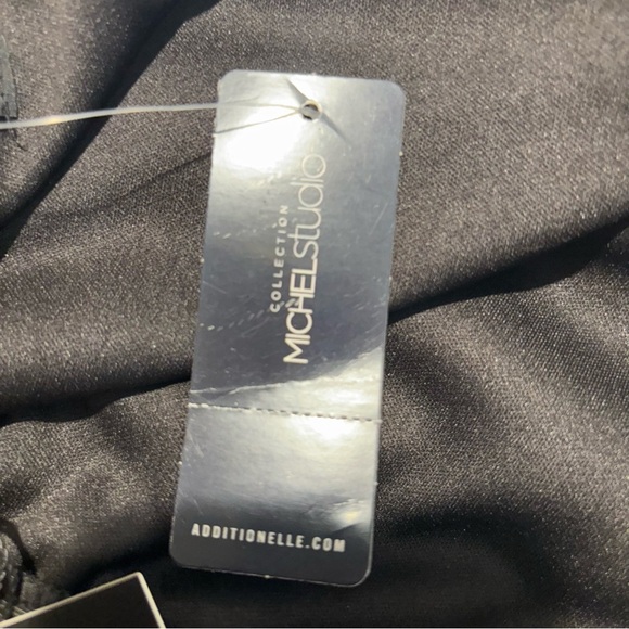 MICHEL STUDIO Sz 24 Additionelle Polka Dots Ruffle Dress Tiered Belted NEW - Picture 9 of 11